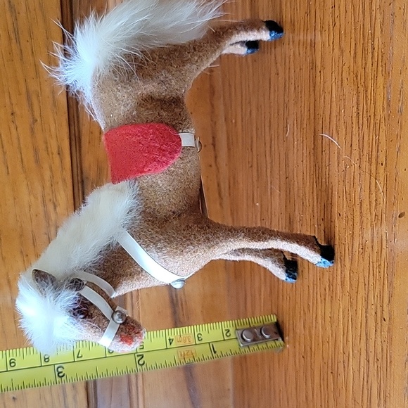 Vintage Flocked Horse - Picture 10 of 11